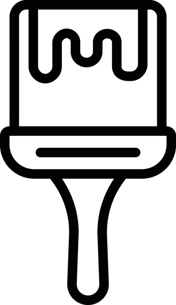 Line icon for brush vector