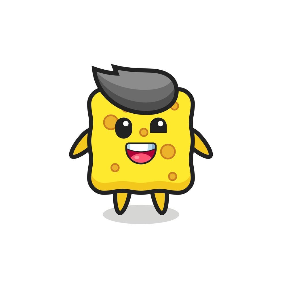 illustration of an sponge character with awkward poses vector