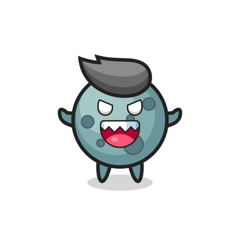 illustration of evil asteroid mascot character vector