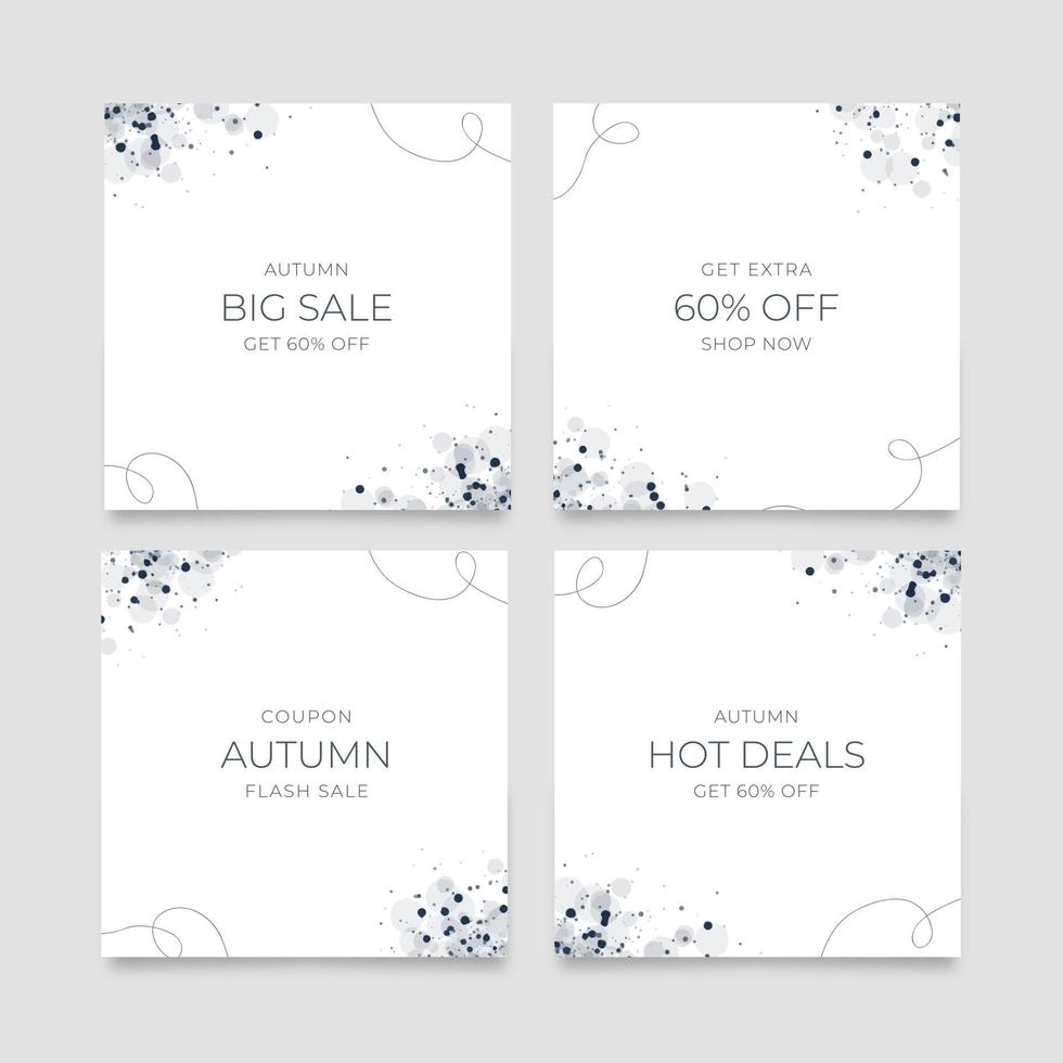 Beautiful social media post template vector