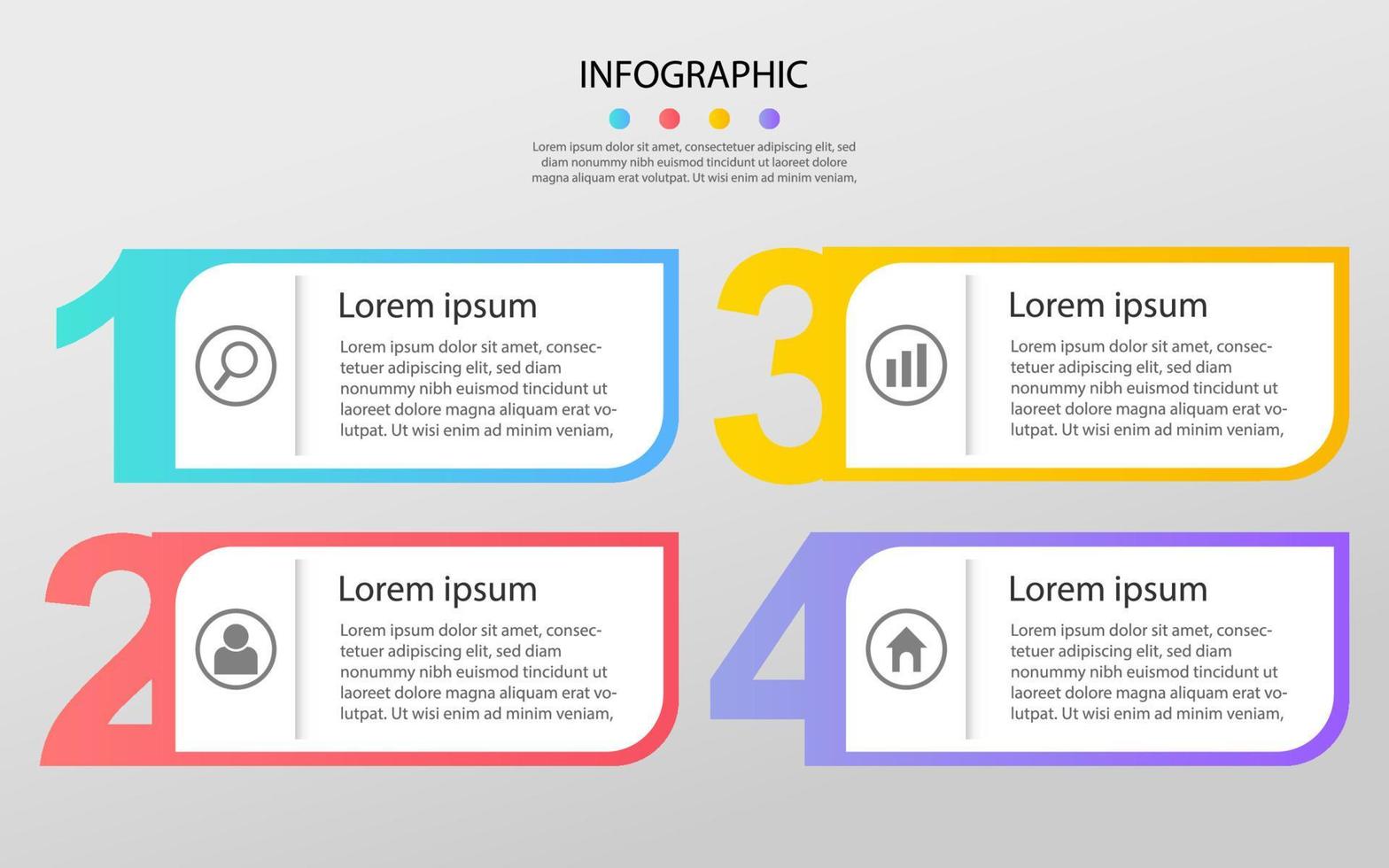 Modern Business data visualization. Process chart. Abstract elements of graph, diagram with steps, options. Vector business template for presentation. Creative concept for infographic.