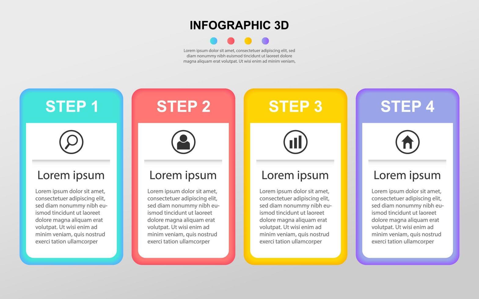 Modern Business data visualization. Process chart. Abstract elements of graph, diagram with steps, options. Vector business template for presentation. Creative concept for infographic.