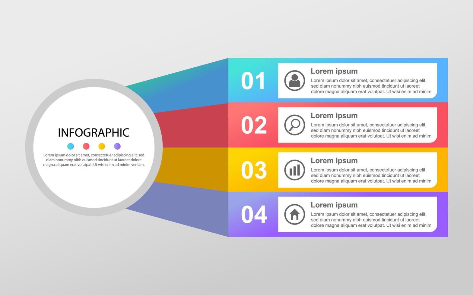 Modern Business data visualization. Process chart. Abstract elements of graph, diagram with steps, options. Vector business template for presentation. Creative concept for infographic.