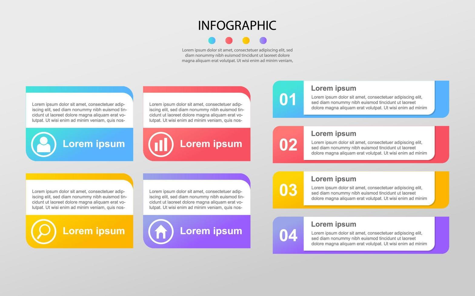 Modern Business data visualization. Process chart. Abstract elements of graph, diagram with steps, options. Vector business template for presentation. Creative concept for infographic.