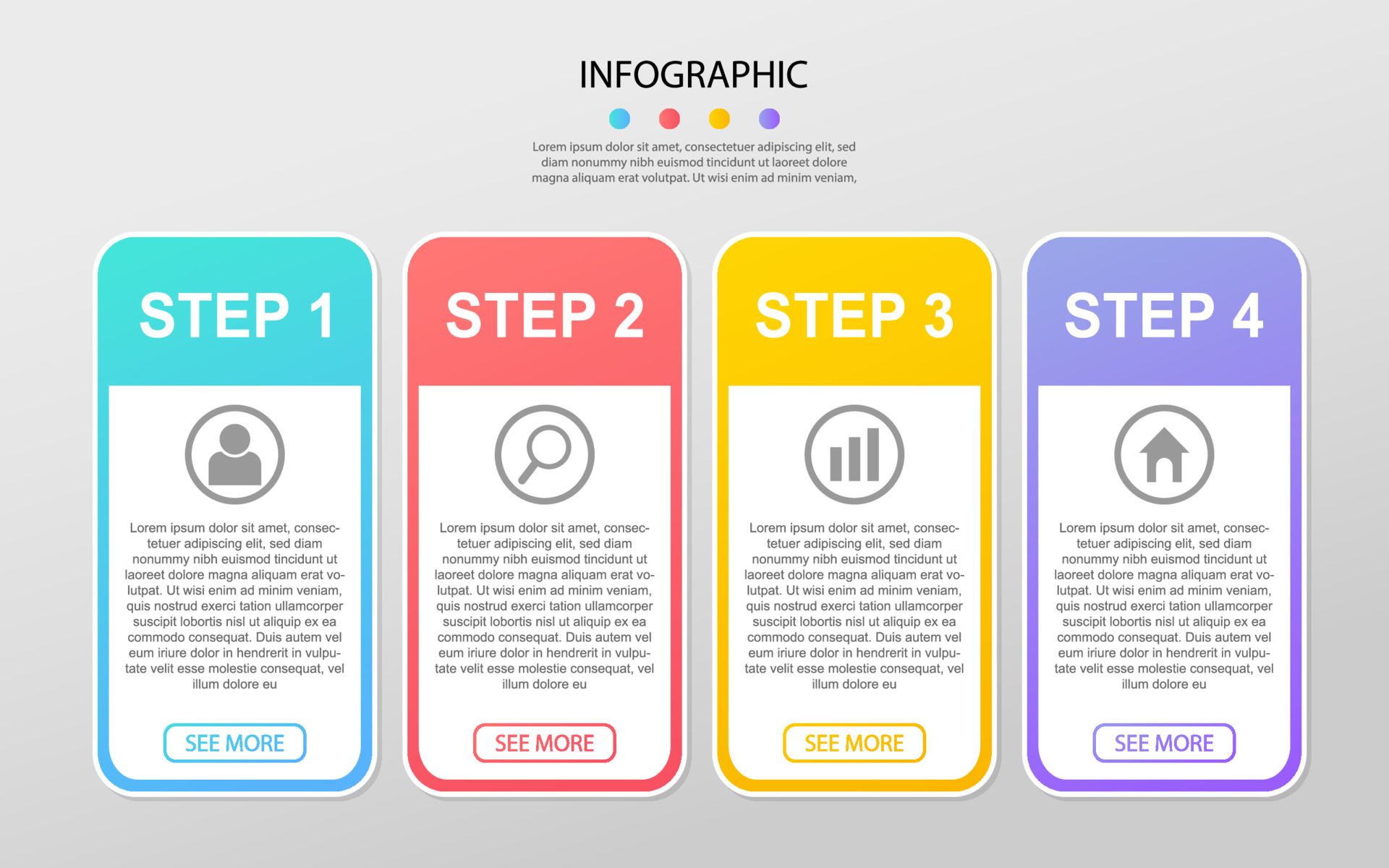 Modern Business data visualization. Process chart. Abstract elements of ...