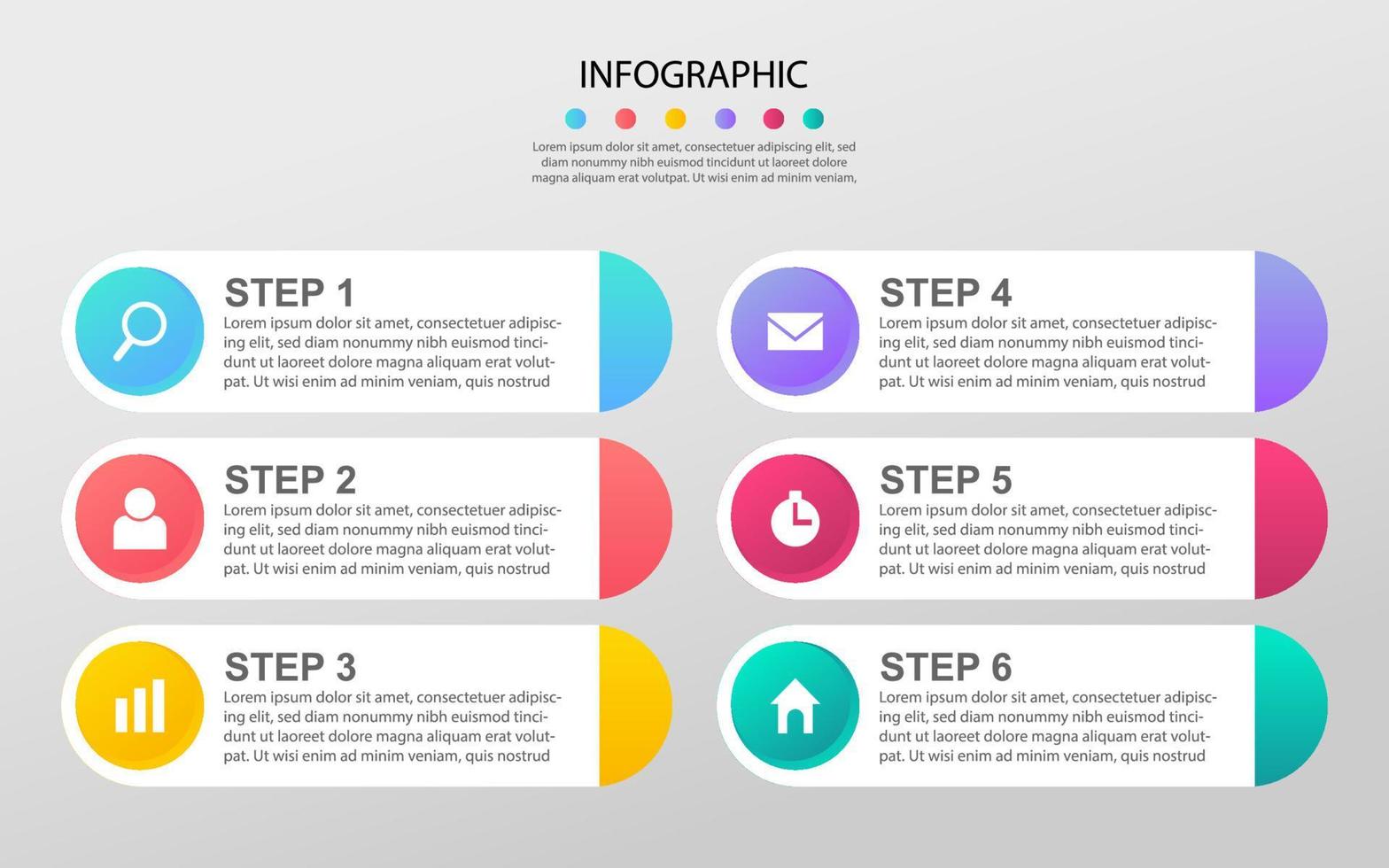 Modern Business data visualization. Process chart. Abstract elements of graph, diagram with steps, options. Vector business template for presentation. Creative concept for infographic.