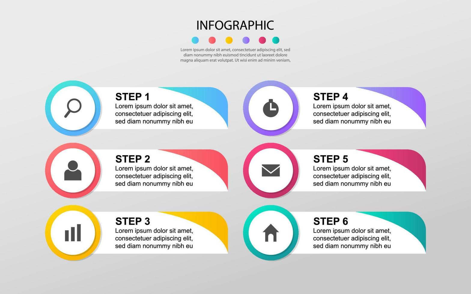 Modern Business data visualization. Process chart. Abstract elements of graph, diagram with steps, options, processes. Vector business template for presentation. Creative concept for infographic.