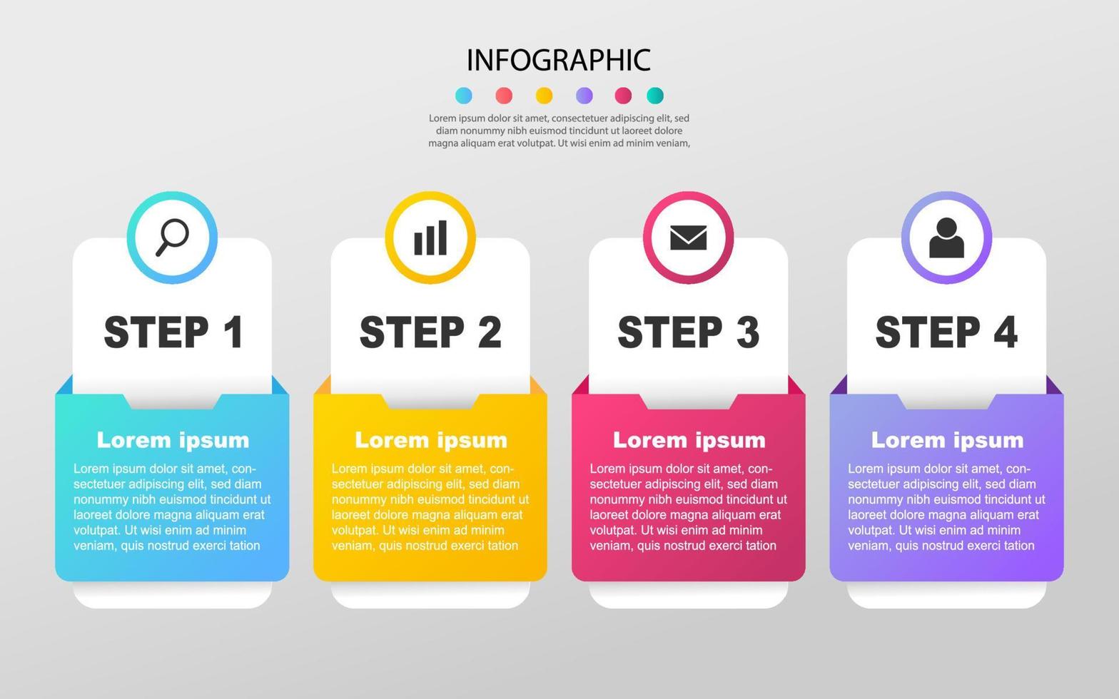 Modern Business data visualization. Process chart. Abstract elements of graph, diagram with steps, options, processes. Vector business template for presentation. Creative concept for infographic.