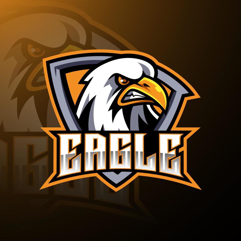 diseño del logotipo de la mascota del deporte del águila vector