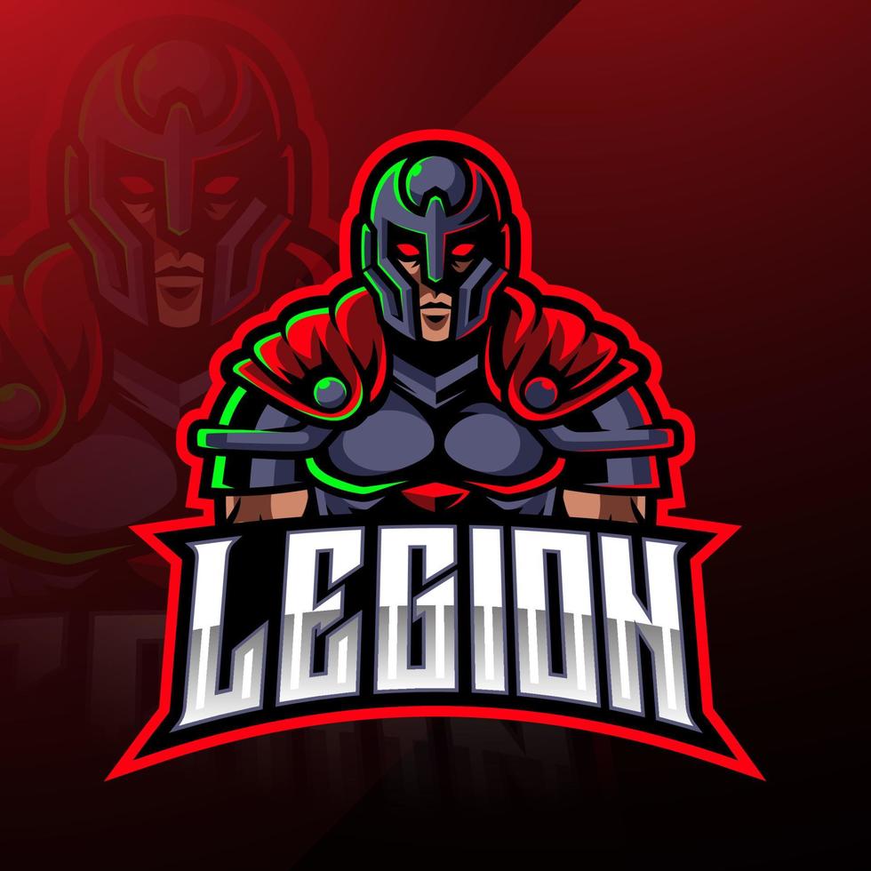 Legion warrior esport mascot logo design vector