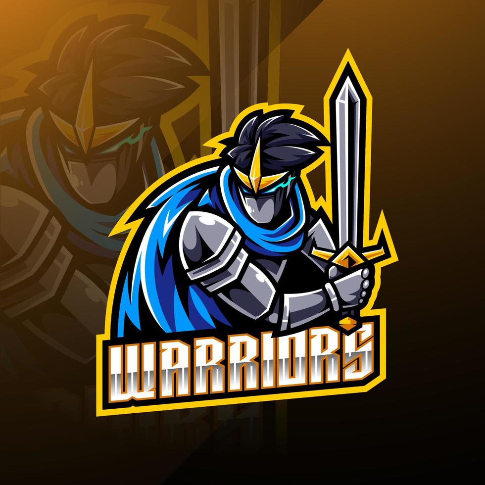 Warriors sport mascot logo design vector