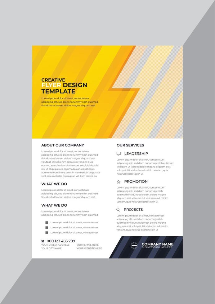 Classical corporate business agency flyer design template vector