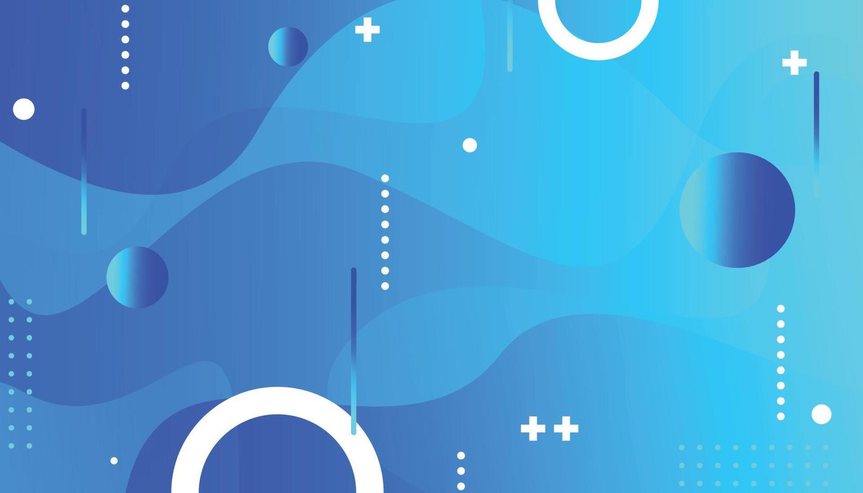 Blue abstract liquid background. Dynamic shapes template. vector