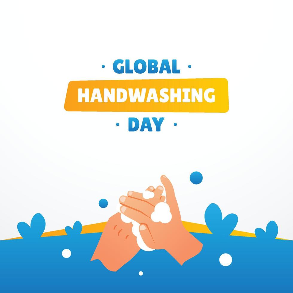 diseño del día mundial del lavado de manos vector