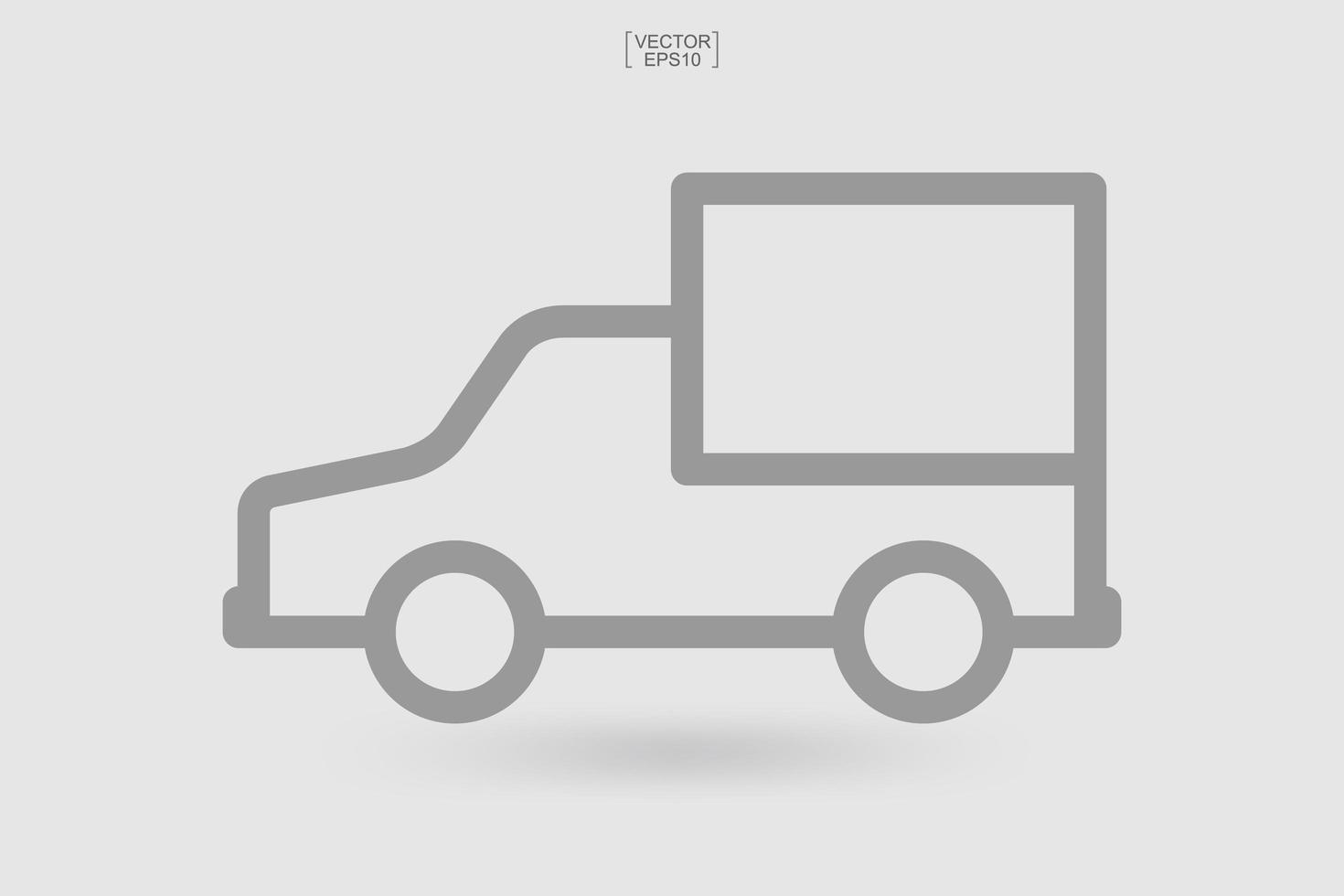 Car icon. Logistics truck icon. Delivery service car symbol. Vector. vector