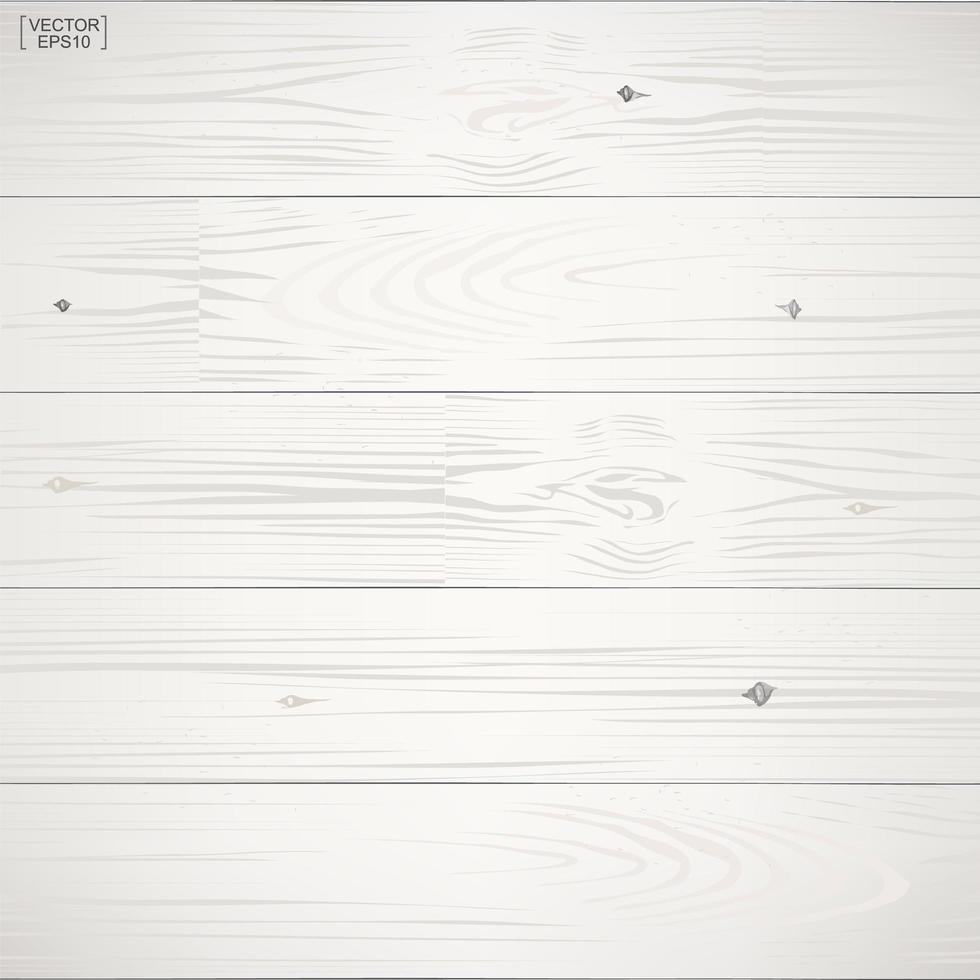 White wood pattern and texture for background. Vector. vector