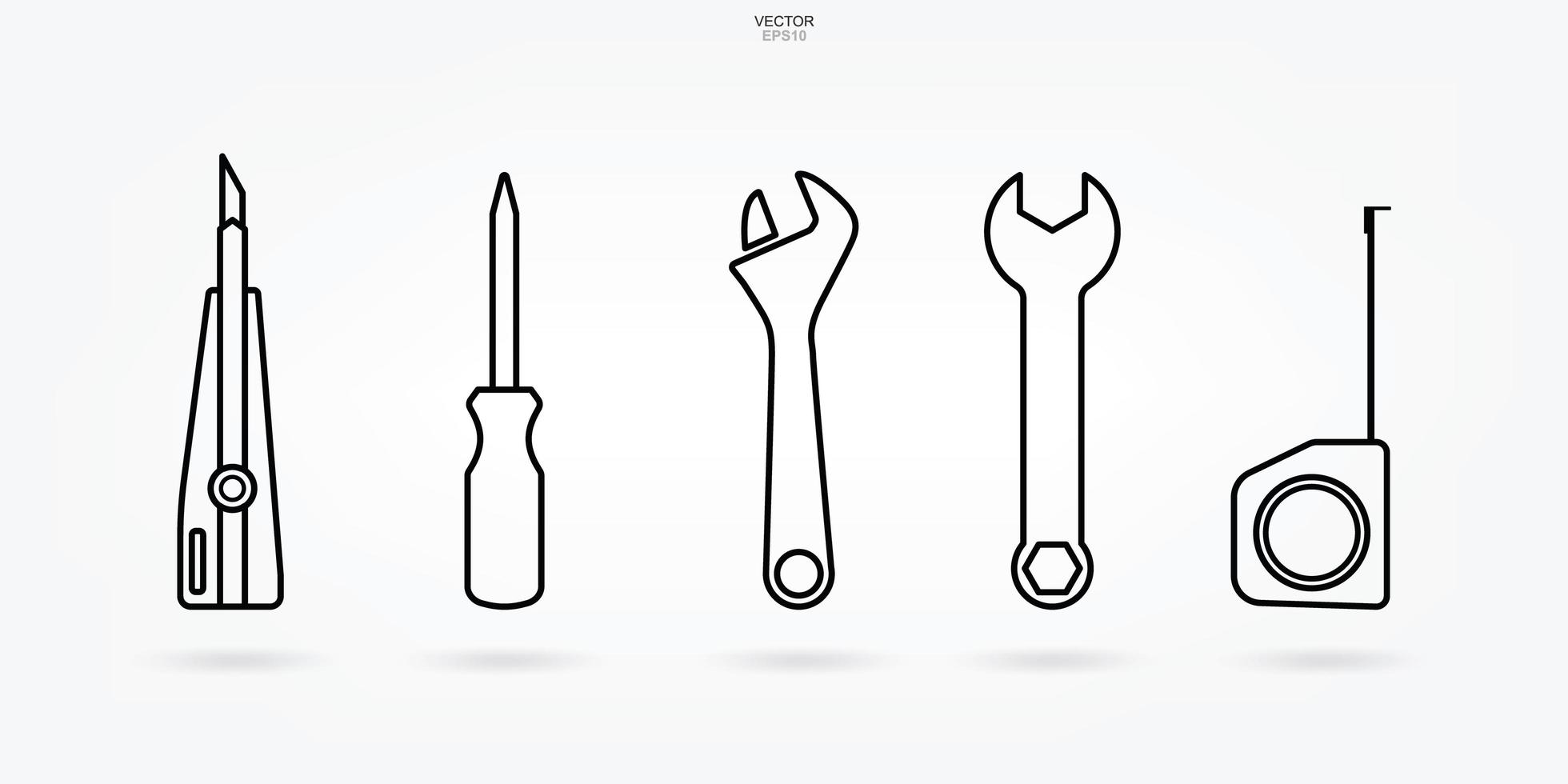 Craftsman tool icon. Technician tool sign and symbol. Vector. vector