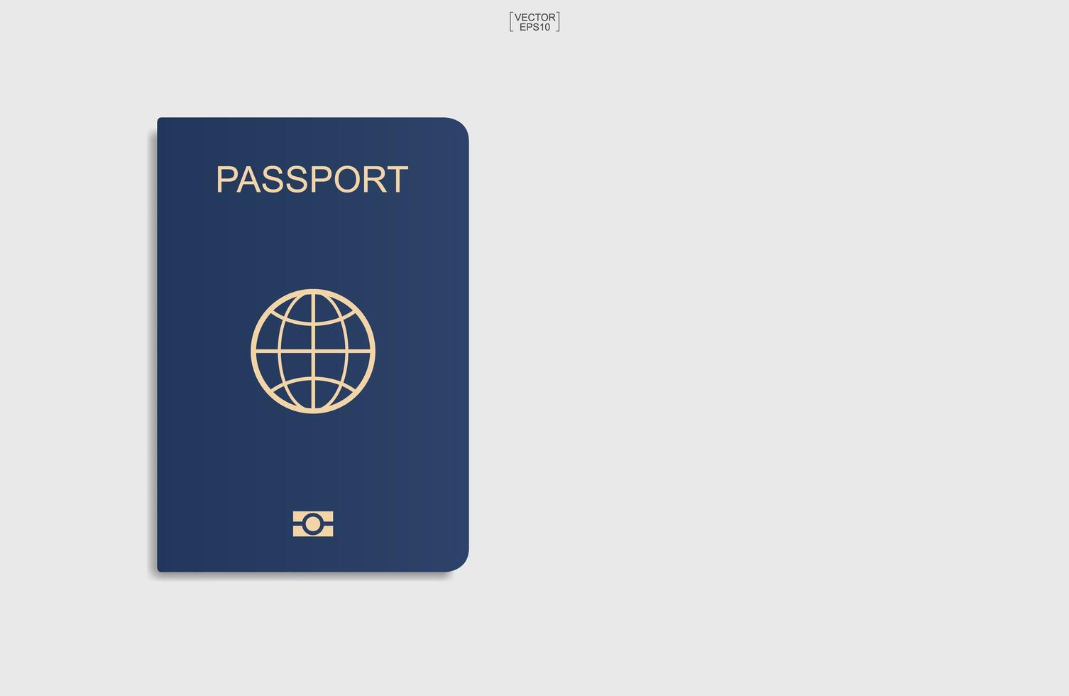 Fondo de pasaporte azul sobre fondo blanco. vector. vector