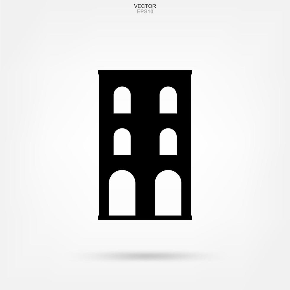 Building icon. Architecture identity with detail and element design. Vector. vector