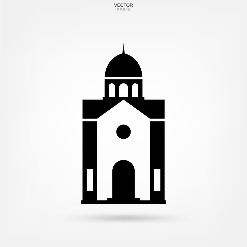 icono de edificio. identidad arquitectónica con detalle y diseño de elementos. vector. vector