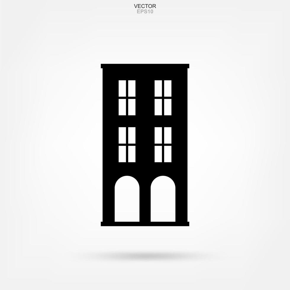 Building icon. Architecture identity with detail and element design. Vector. vector