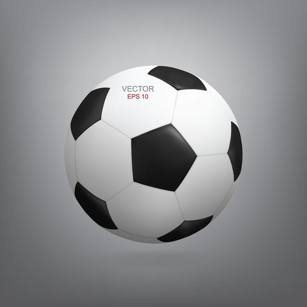Realistic soccer football ball with soft shadow. Vector. vector