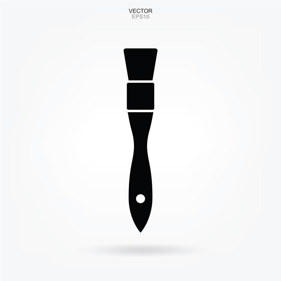 Paint brush icon. Craftsman tool sign and symbol. Vector. vector