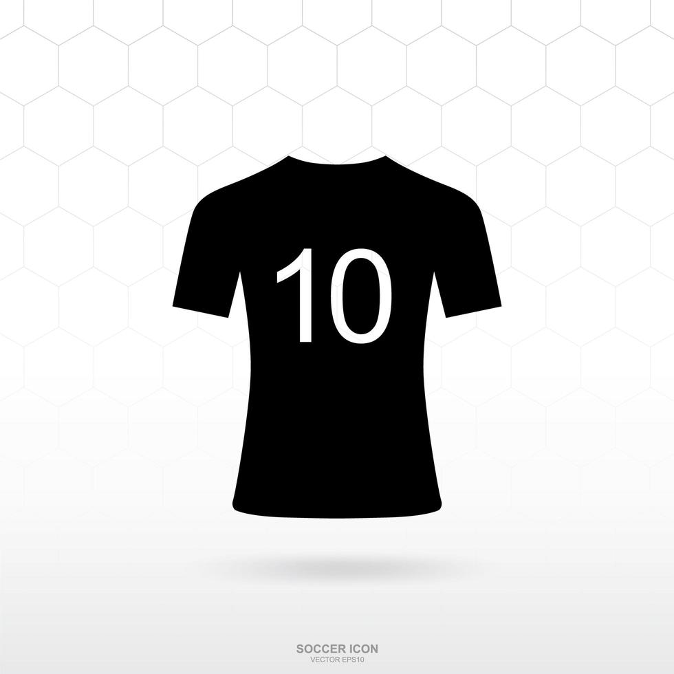 icono de uniforme de camiseta de fútbol. fútbol fútbol deporte signo y símbolo para el diseño de plantillas. vector. vector