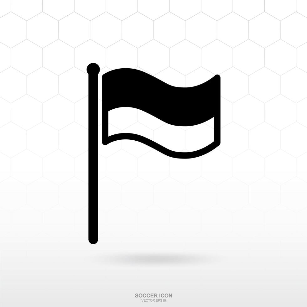 icono de bandera. fútbol fútbol deporte signo y símbolo para el diseño de plantillas. vector. vector
