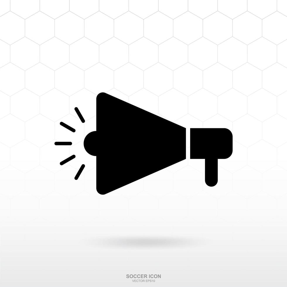 Megaphone icon. Soccer football sport sign and symbol for template design. Vector. vector