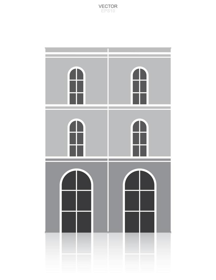 Building icon. Architecture identity with detail and element design. Vector. vector