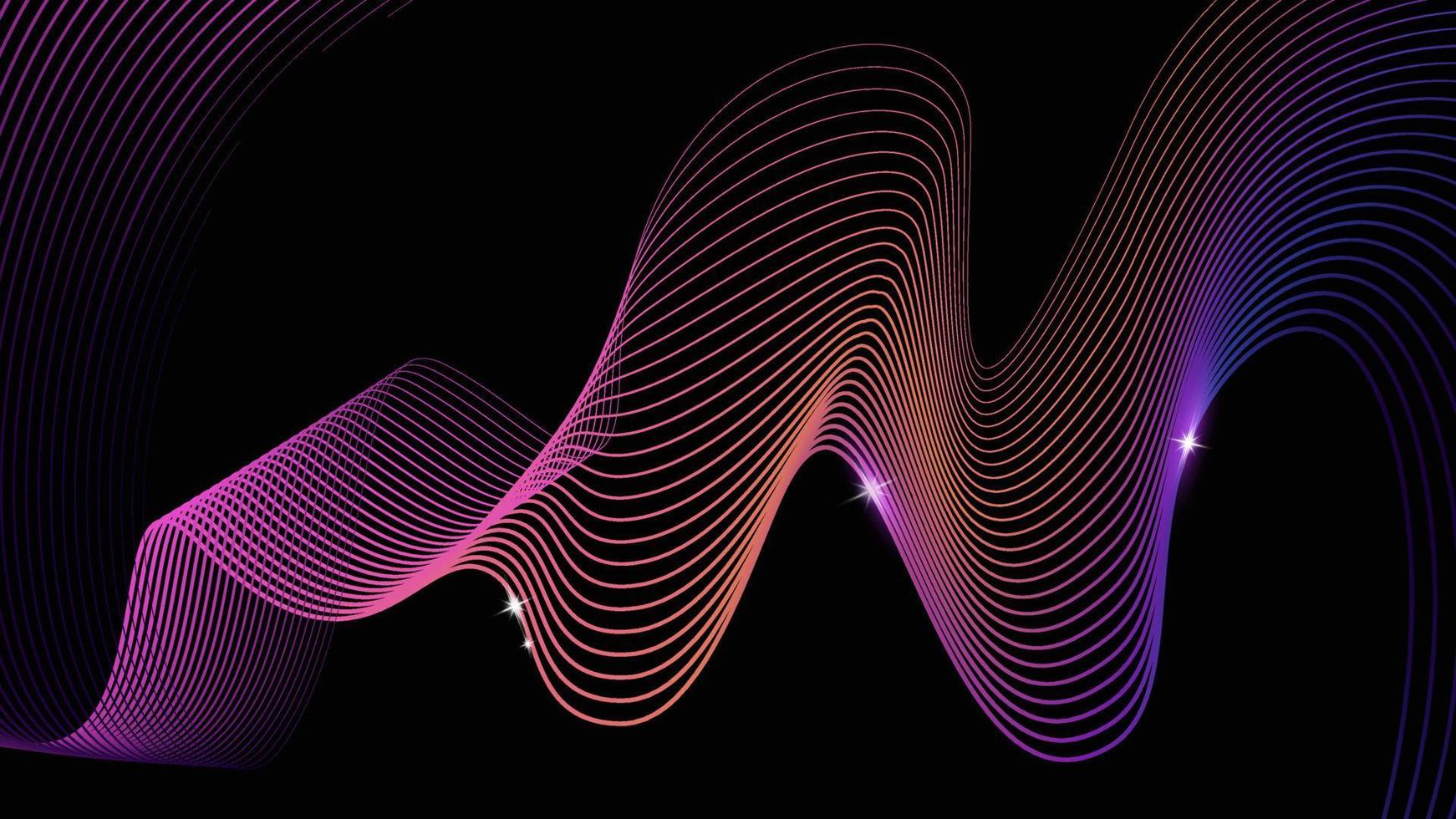 Abstract wave gradient line background vector