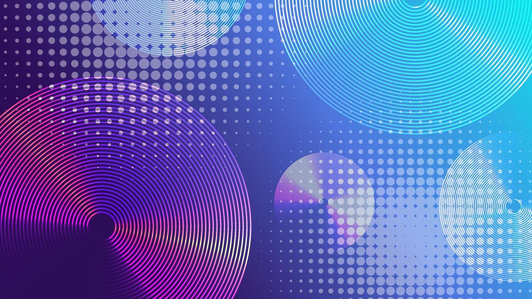 Gradient circles abstract background design vector