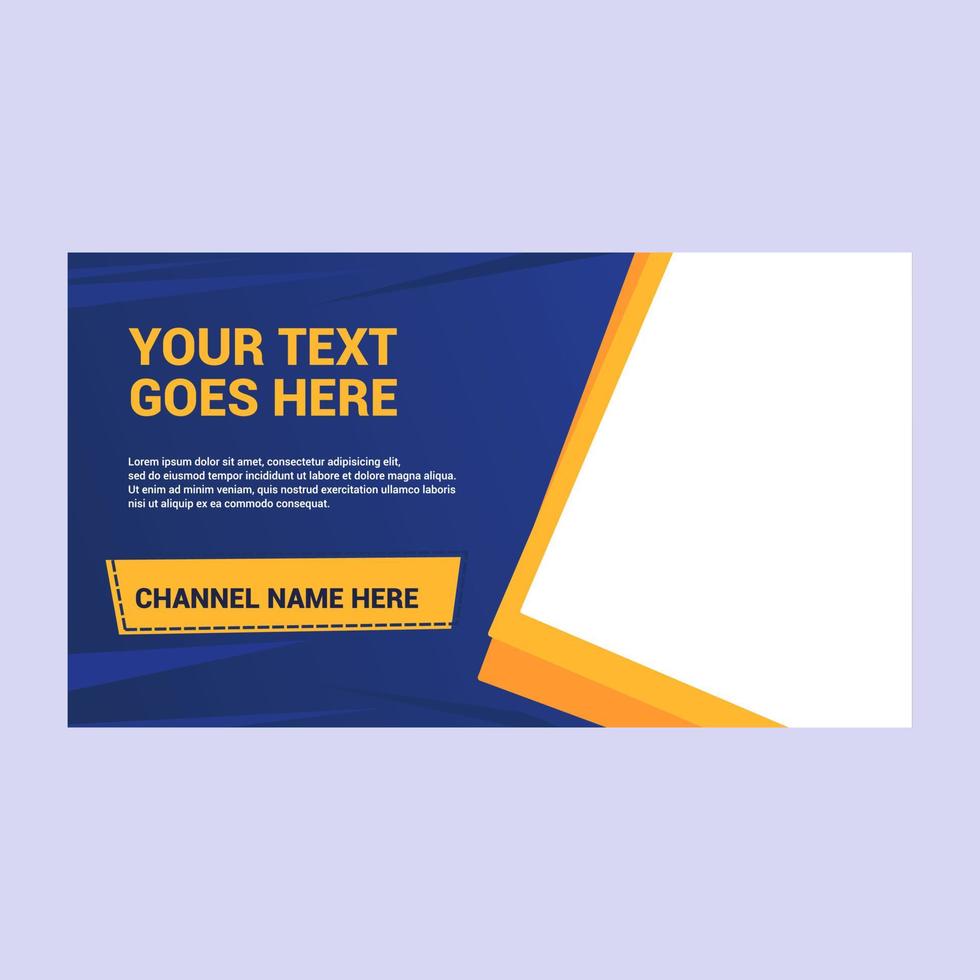 thumbnail video content design template. vector