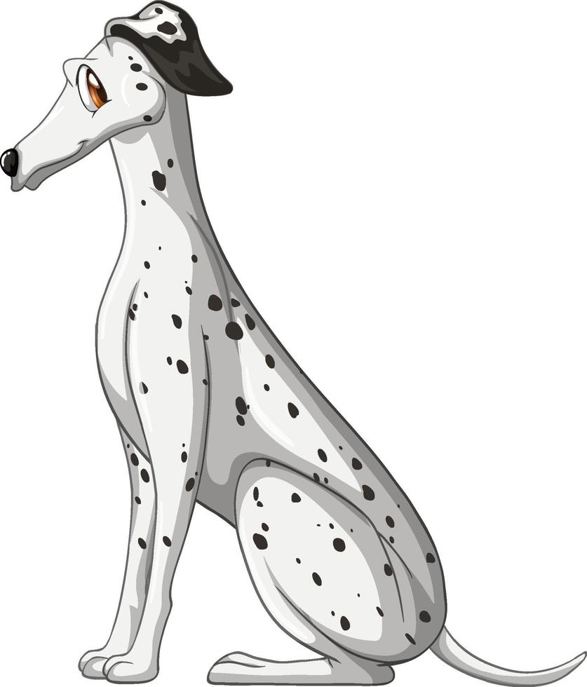 Dalmatian dog cartoon on white background vector