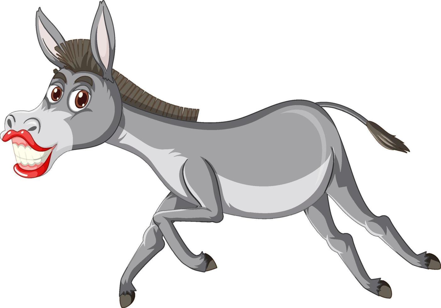 personaje de dibujos animados de animales burro vector