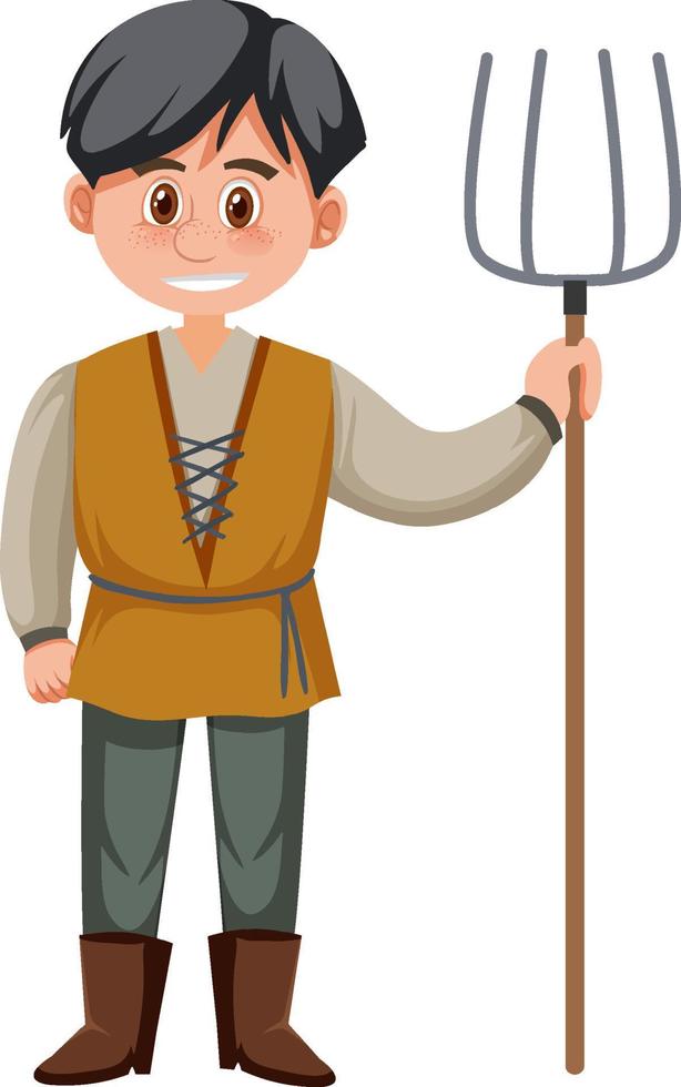 Medieval male historical cartoon characters vector