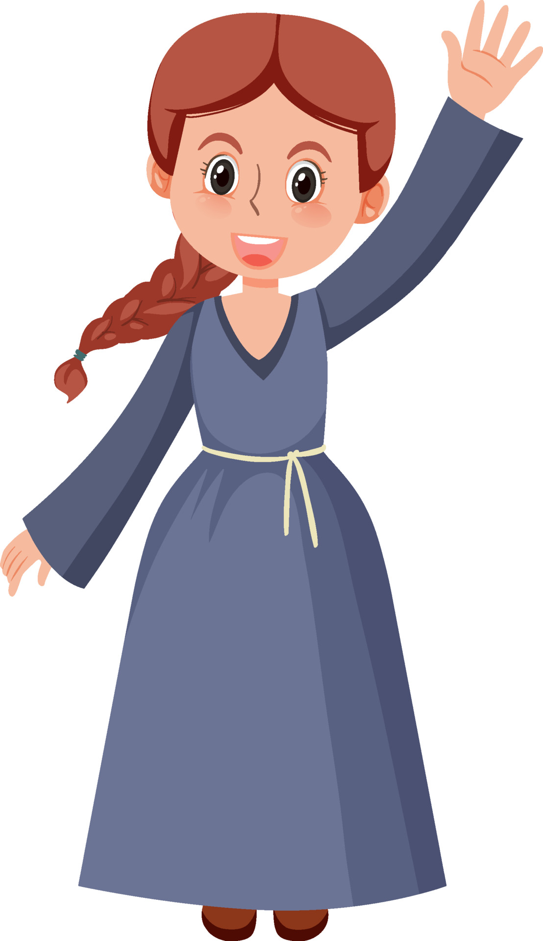 Female medieval historical cartoon characters 3544443 Vector Art at Vecteezy