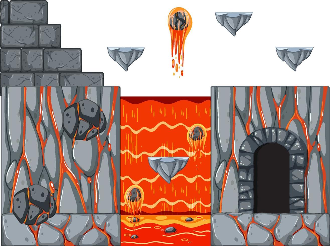 Platform Game Objects and Elements vector