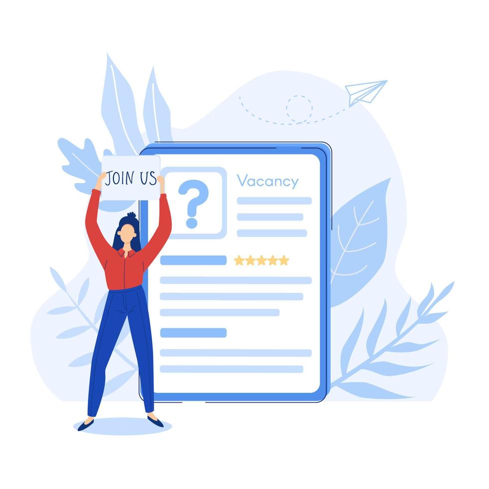 Concept of hiring process. Can use for web banner, infographics. vector