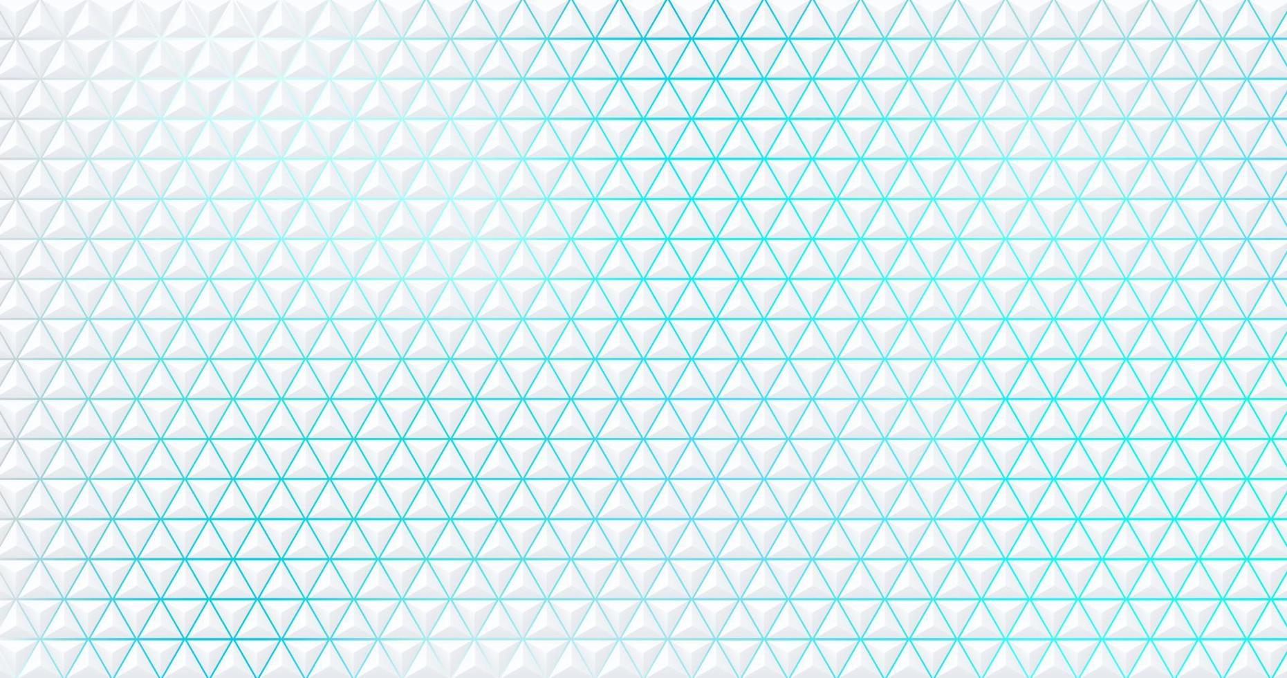 Abstract white, gray geometric triangle 3D pattern on blue blurred background. vector