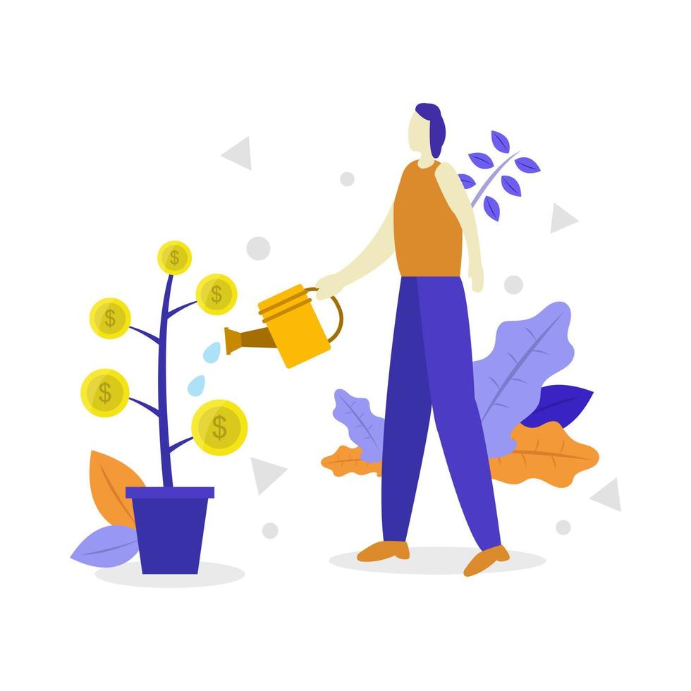 Income growth on white background vector