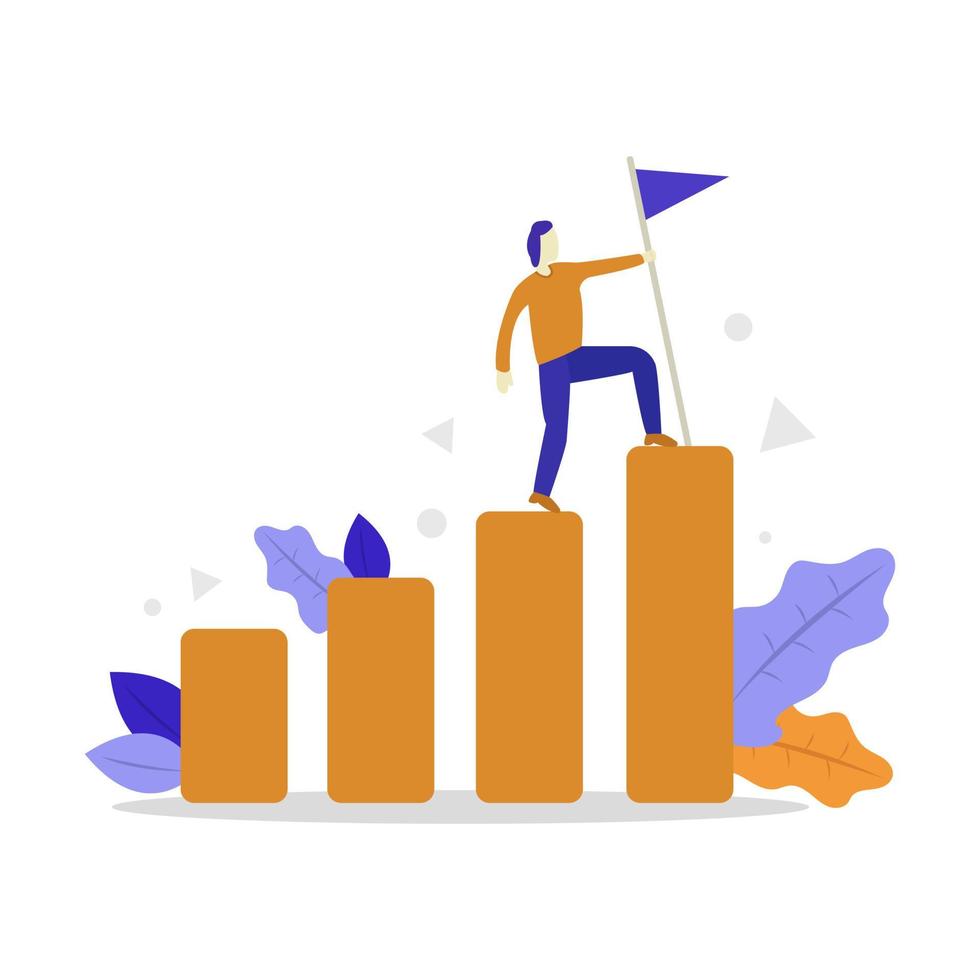Business success on white background vector