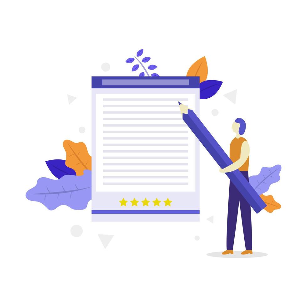 Feedback form on white background vector