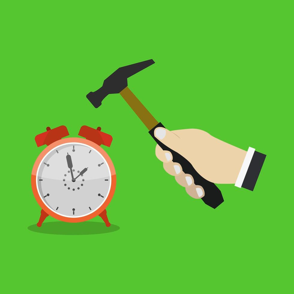 Breaking alarm clock ringing on background 3545275 Vector Art at Vecteezy