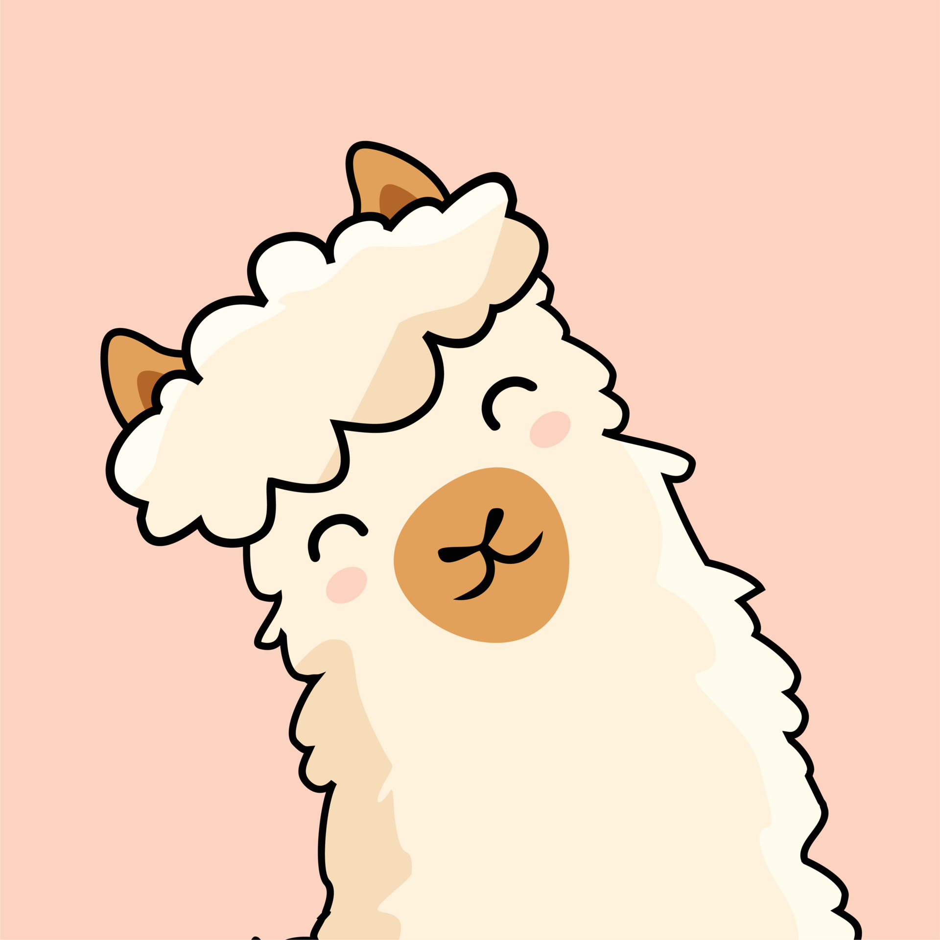 Head Llama Cartoon Cute Alpaca 3545301 Vector Art At Vecteezy