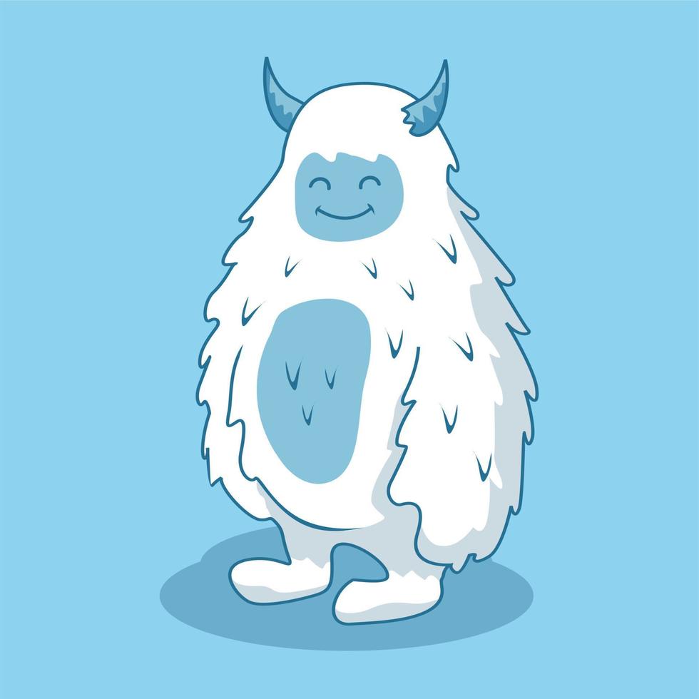 yeti himalayan cartoon ilustraciones vector