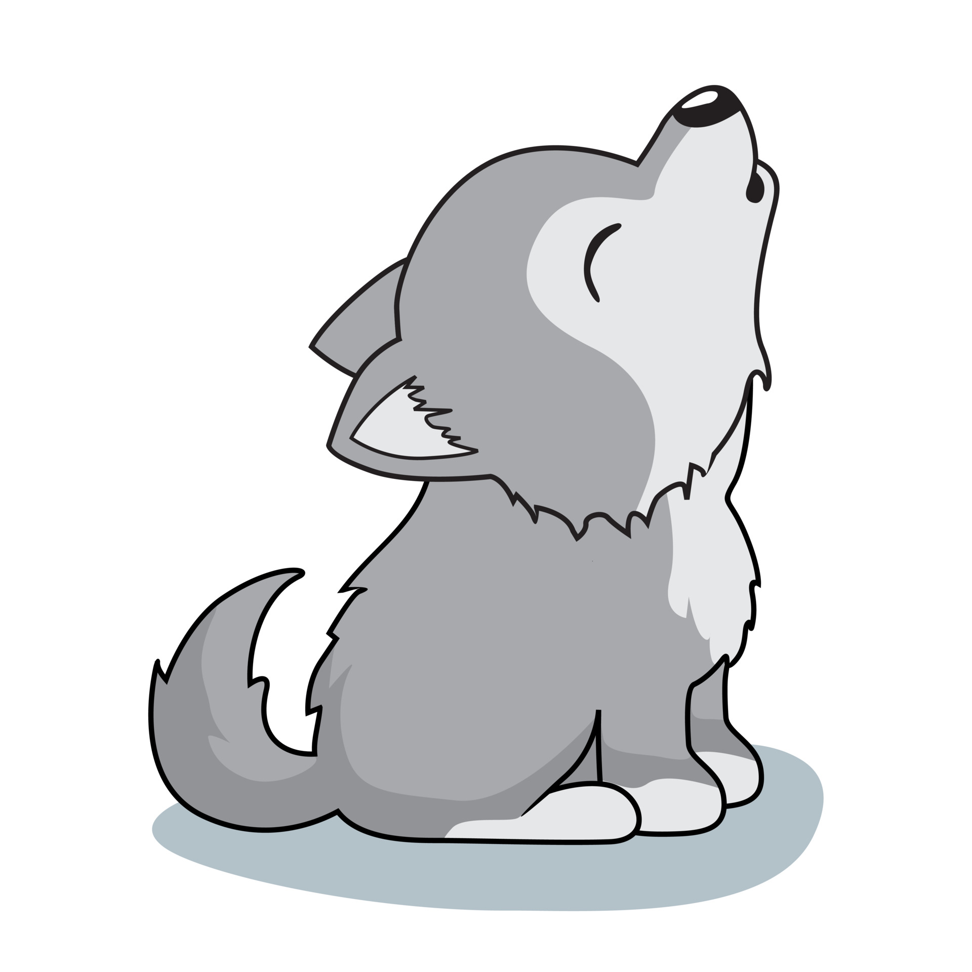 Wolf Cartoon Isolated Cute Cartoon 3545314 Vector Art at Vecteezy