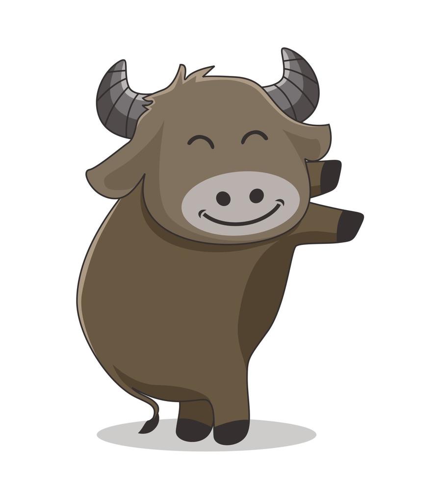 Buffalo Illustrations Cartoon Cute Animals vector