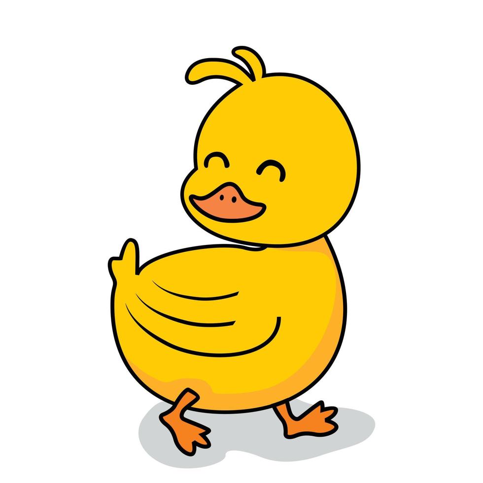 bebé, pato, lindo, caricatura, ilustraciones vector